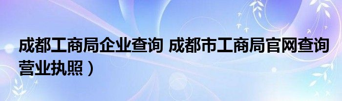 成都市工商管理局网上备案